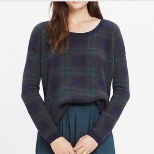 Madewell Dark Tartan wool sweater